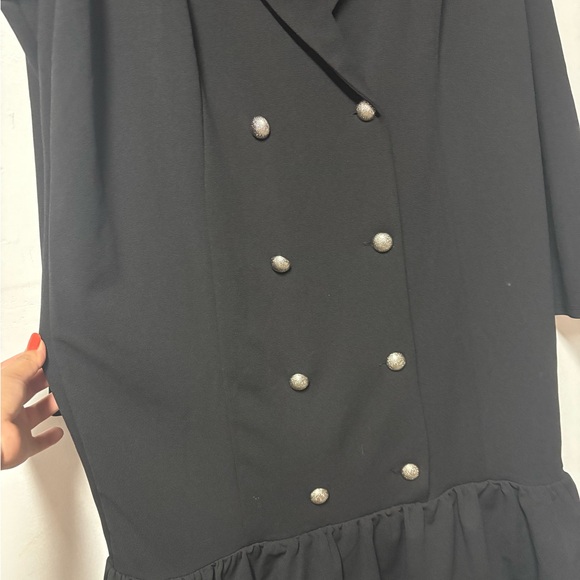 Ashley Stewart Black Ruffled Long Sleeve Dress - Picture 5 of 7